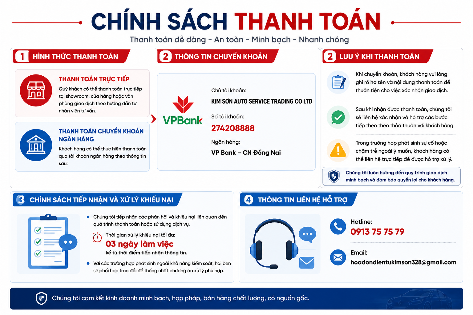 Chính sách thanh toán